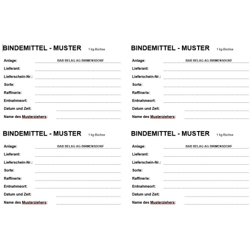Bindemittel - Muster